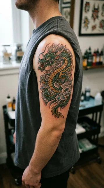 Tattoo on the full sleeve