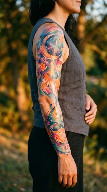 Tattoo on the full sleeve