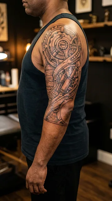 Tattoo on the half sleeve