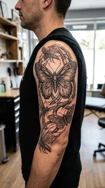 Tattoo on the half sleeve