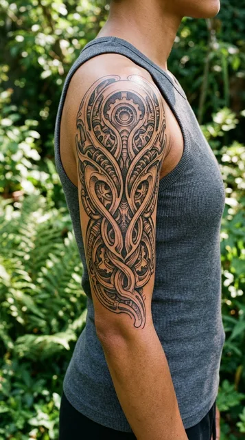 Tattoo on the half sleeve
