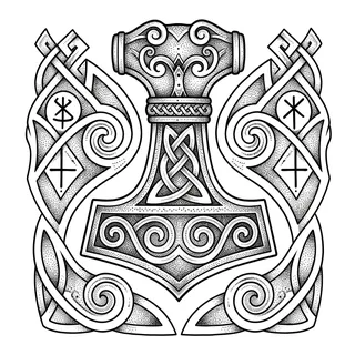 Black and white blackwork tattoo design, drawn flat for a half sleeve