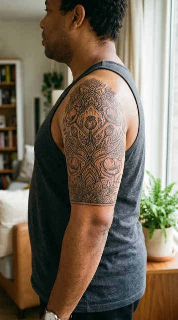 Tattoo on the half sleeve