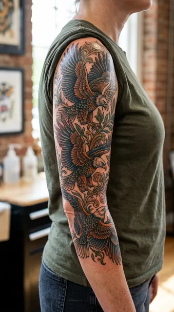 Tattoo on the half sleeve