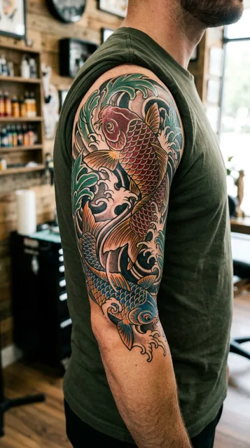 Tattoo on the half sleeve
