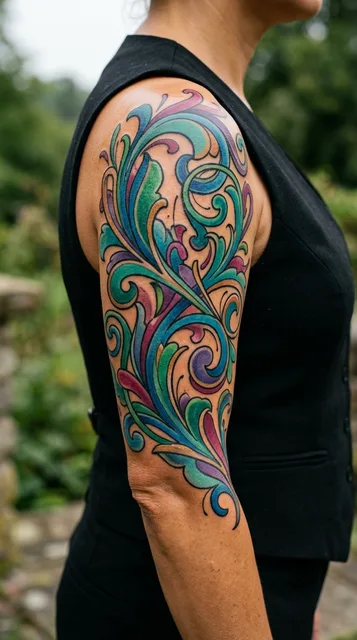 Tattoo on the half sleeve