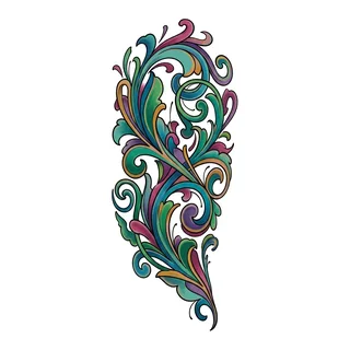 Color new school tattoo design, drawn flat for a half sleeve