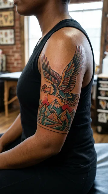 Tattoo on the half sleeve