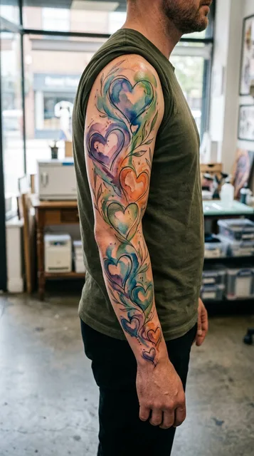 Tattoo on the half sleeve
