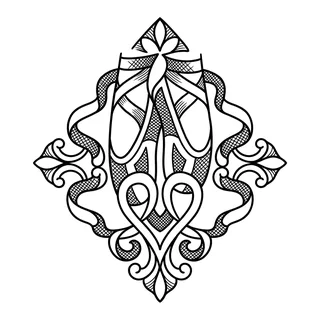 Black and white blackwork tattoo design, drawn flat for a hand tattoo