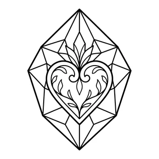 Black and white linework tattoo design, outline stencil for a hand tattoo