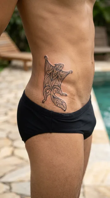 Tattoo on the hip