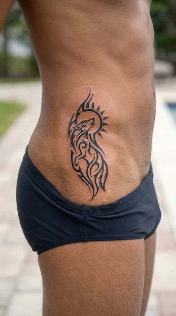 Tattoo on the hip