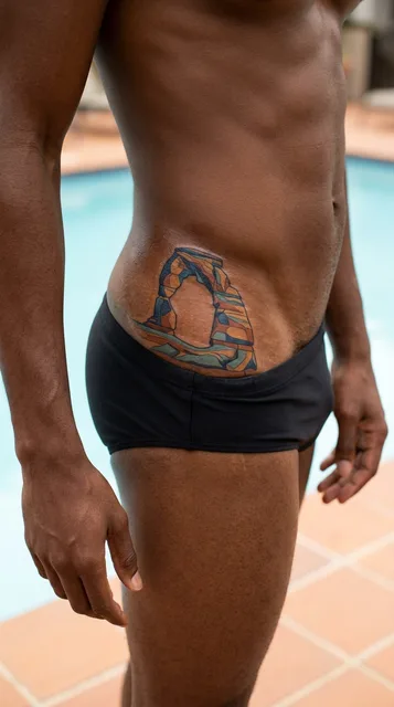 Tattoo on the hip