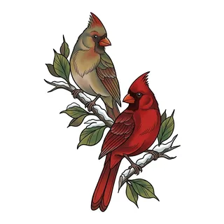 Color neo traditional tattoo design, drawn flat for a hip tattoo