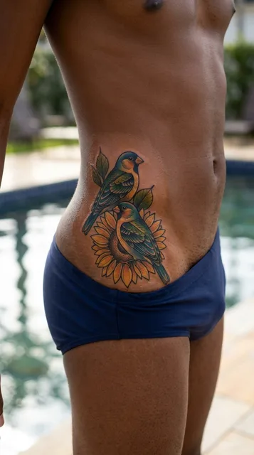 Tattoo on the hip