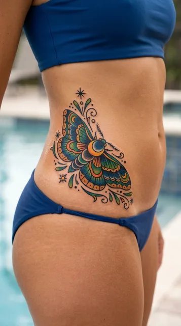 Tattoo on the hip