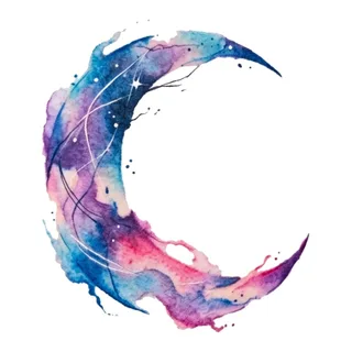 Color watercolor tattoo design, drawn flat for a hip tattoo