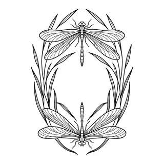 Black and white blackwork tattoo design, drawn flat for a knee tattoo
