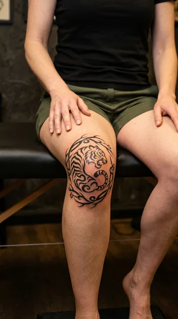 Tattoo on the knee
