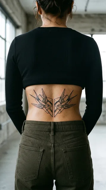 Tattoo on the lower back