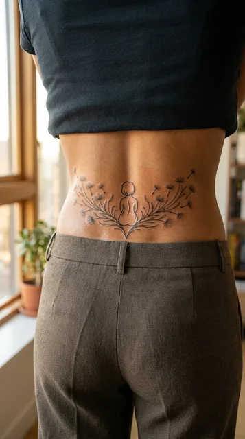 Tattoo on the lower back