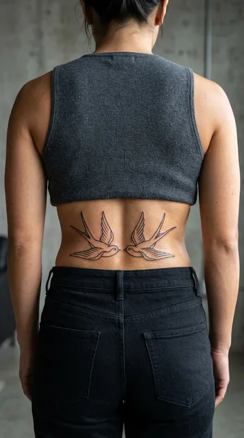 Tattoo on the lower back
