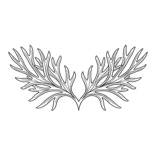 Black and white linework tattoo design, outline stencil for a lower back tattoo