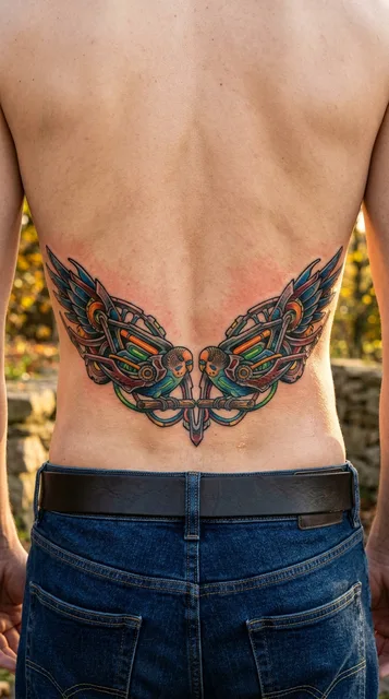 Tattoo on the lower back