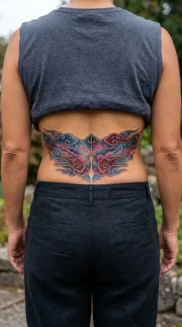 Tattoo on the lower back