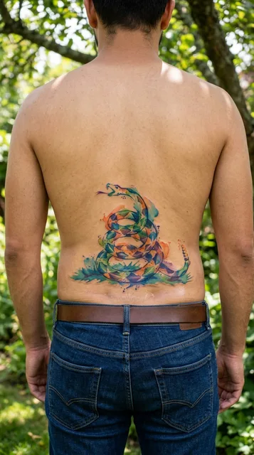Tattoo on the lower back