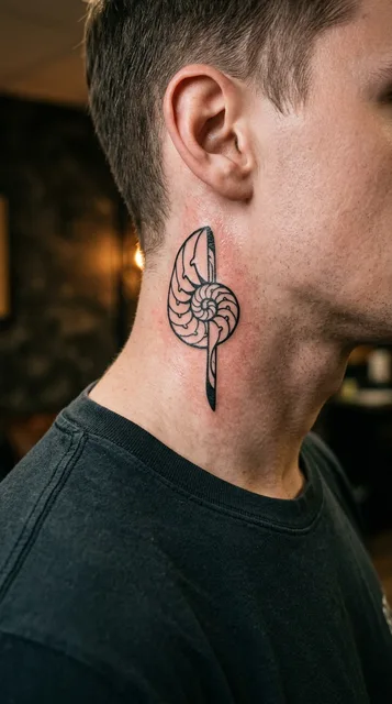 Tattoo on the neck