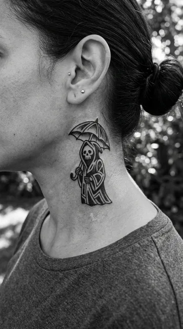Tattoo on the neck