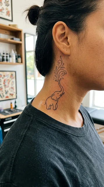 Tattoo on the neck