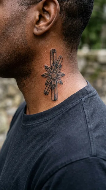 Tattoo on the neck