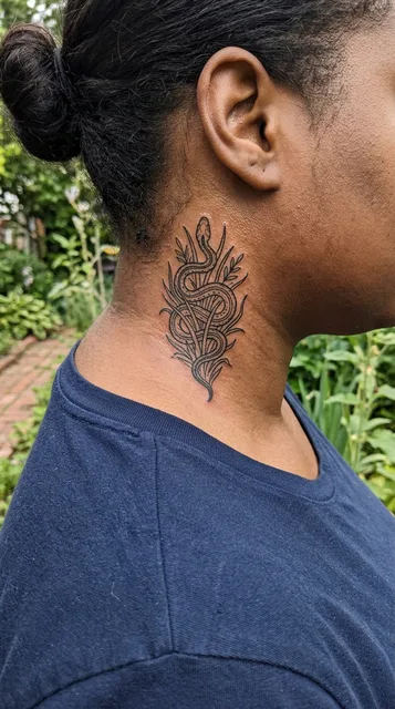 Tattoo on the neck
