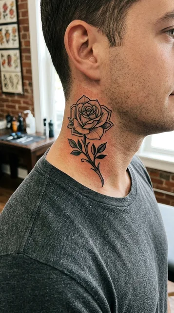 Tattoo on the neck