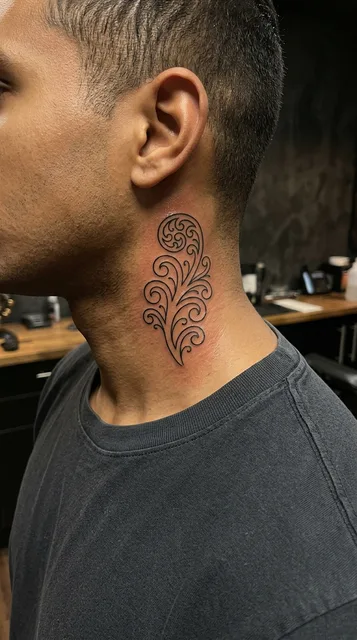 Tattoo on the neck