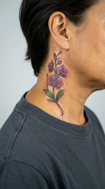Tattoo on the neck