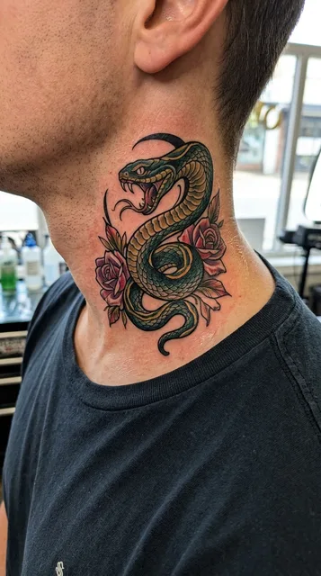 Tattoo on the neck