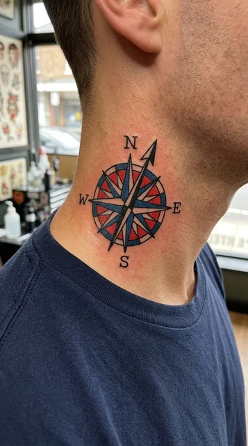 Tattoo on the neck