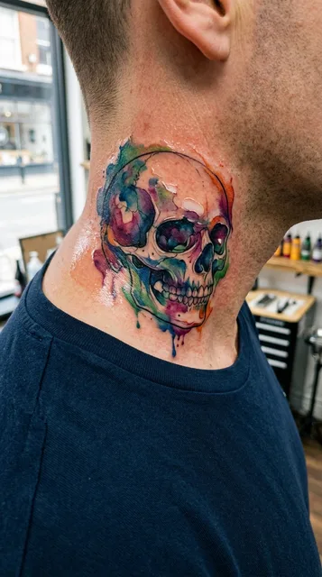 Tattoo on the neck