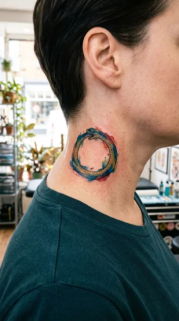 Tattoo on the neck
