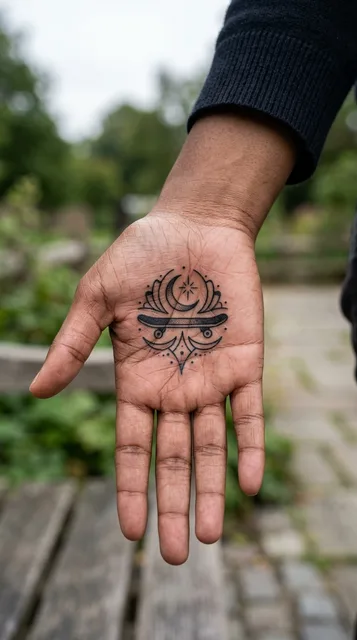 Tattoo on the palm