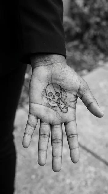 Tattoo on the palm