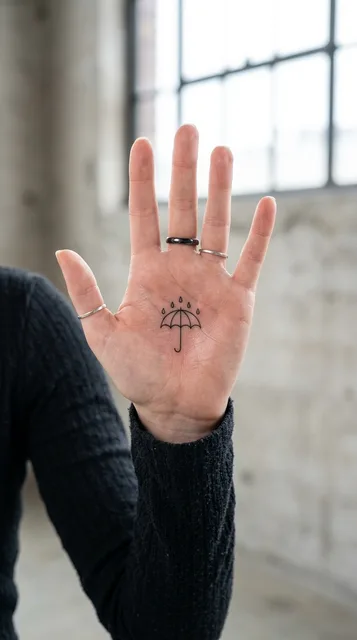 Tattoo on the palm
