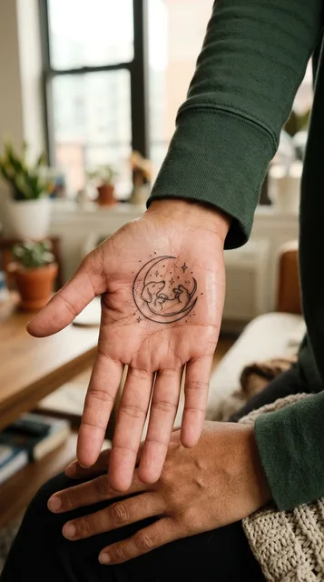 Tattoo on the palm