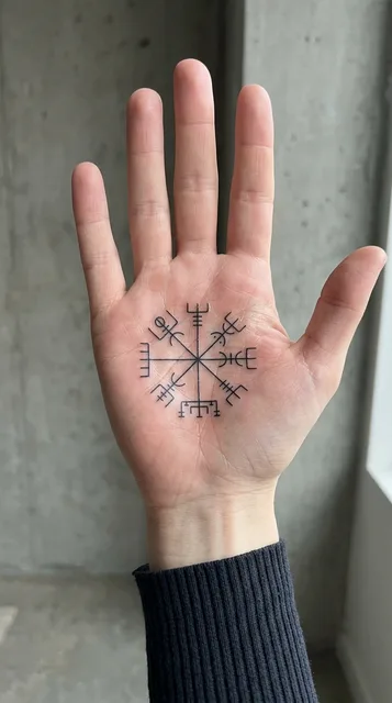 Tattoo on the palm