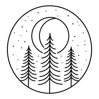 Black and white fine line tattoo design, outline stencil for a palm tattoo