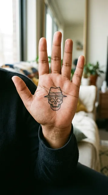 Tattoo on the palm